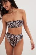 NA-KD Swimwear Bikinitruse med høyt liv - Leopard