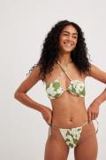 Jessica Haller x NA-KD Bikinitruse med knytedetaljer - Green,Multicolo...