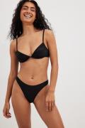NA-KD Swimwear High Cut Bikini Brief - Black