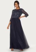 AngelEye Sequin Bodice Maxi Dress Navy S (UK10)