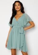 Goddiva Flutter Skater Dress Dark green XL (UK16)