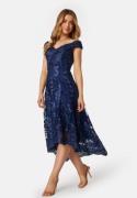 Goddiva Embroidered Lace Dress Dark blue XL (UK16)