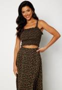 Bubbleroom Care Blossom Skirt Set Dark brown / Patterned 36