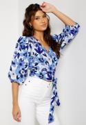 BUBBLEROOM Priscilla cotton blouse Blue / Floral 44