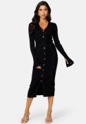 BUBBLEROOM Fine Knitted Cardigan Dress Black XL