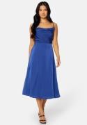 Bubbleroom Occasion Marion Waterfall Midi dress Blue 38