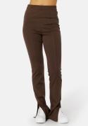 BUBBLEROOM Sofi slit trousers Dark brown XL