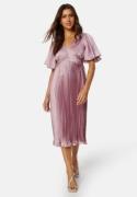 Bubbleroom Occasion Juliet Pleated Dress Dark dusty pink 48