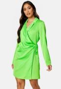 VILA Johanna Wrap Short Dress Jade Lime 36