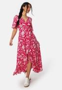 Happy Holly Ellinor long dress  red / Patterned 44/46