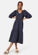 Happy Holly Balloon Sleeve Cotton Dress Dark blue 40/42