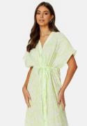 VILA Limia Maya S/S Midi Dress Lettuce Green AOP:Ma 40