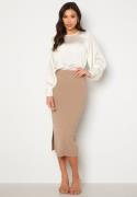 Pieces Kylie MW Midi Skirt Silver Mink XS