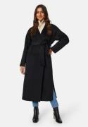 BUBBLEROOM Leslie Belted Wool Coat Black XS