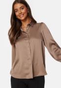 BUBBLEROOM Nicole Puff Sleeve Shirt Dark mole 40