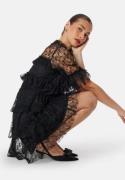 BUBBLEROOM Frill Lace Dress Black 40
