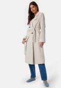Pieces Pcscarlett LS trenchcoat Silver Gray S