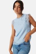 Pieces Olline SL Lace Top Kentucky Blue M