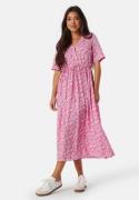 Pieces Pctala String Tie Midi Dress Hot Pink S