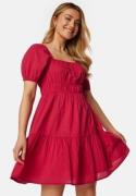 BUBBLEROOM Short Sleeve Cotton Dress Red S