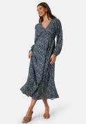 BUBBLEROOM Pennie Viscose Maxi Dress Dark blue/Patterned 38