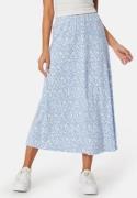 Happy Holly  Soft Midi Skirt Dusty blue/Floral 52/54