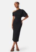 BUBBLEROOM Asymmetric Midi Dress Black XL