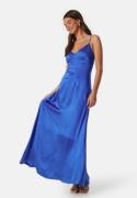 Bubbleroom Occasion Satin Strap Gown Blue 38