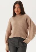 BUBBLEROOM Turtleneck Knitted Sweater Light beige S