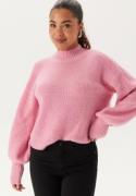 BUBBLEROOM Turtleneck Knitted Sweater Pink 4XL