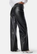 BUBBLEROOM Straight PU Trousers Black 42