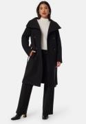 BUBBLEROOM High Neck Midi Coat Black XS