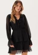 BUBBLEROOM Cheyenne Frill dress Black 38