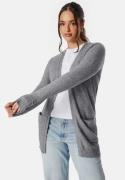 VILA Viril Open L/S Knit Cardigan Medium Grey Melange XXL