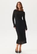 BUBBLEROOM Lace Midi Dress Black S