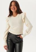 VILA Vineira O-neck L/S RIB KNIT TO Birch XXL