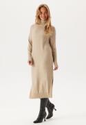 VILA Rill Roll Neck L/S Midi Dress Natural Melange L