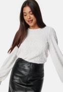 BUBBLEROOM Structure Puff Sleeve Top White L