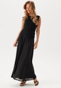 BUBBLEROOM Mesh Wide Maxi Skirt Black L