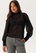 VERO MODA Vmbecca Ls High Neck Lace Top Black L