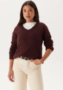 ONLY Onlcamilla V-neck L/S PULLOVER Port Royale Detail:melange XL