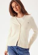 GANT Classic Cotton Cardigan Cream S