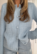 BUBBLEROOM Bouclé Cardigan Light blue L