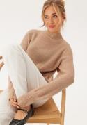 BUBBLEROOM Turtleneck Knitted Sweater Beige melange XS