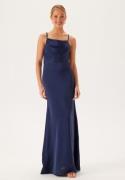 Bubbleroom Occasion Waterfall Mermaid Gown Dark blue 44