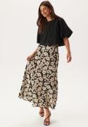 BUBBLEROOM Satin Skirt Black/Patterned S