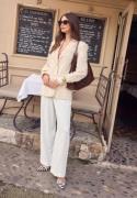 Happy Holly High Waist Wide Suit Pants Cream 42