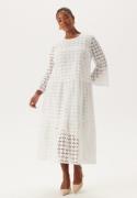 Happy Holly Broderie Anglaise Round Neck Dress White 44/46