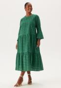 Happy Holly Broderie Anglaise Round Neck Dress Emerald green 48/50