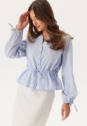 BUBBLEROOM CC Drawstring Cotton Shirt  Blue/White/Striped XL